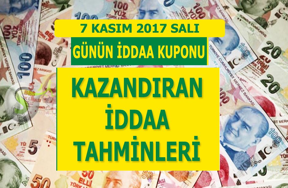 7 Kasım Salı iddaa tahminleri