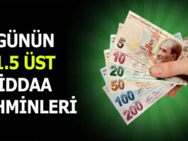 24.03.2024 Pazar 1.5 Üst banko iddaa kuponu