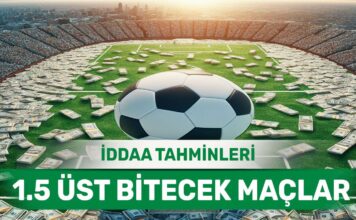 24.03.2024 Pazar 1.5 Üst banko iddaa kuponu