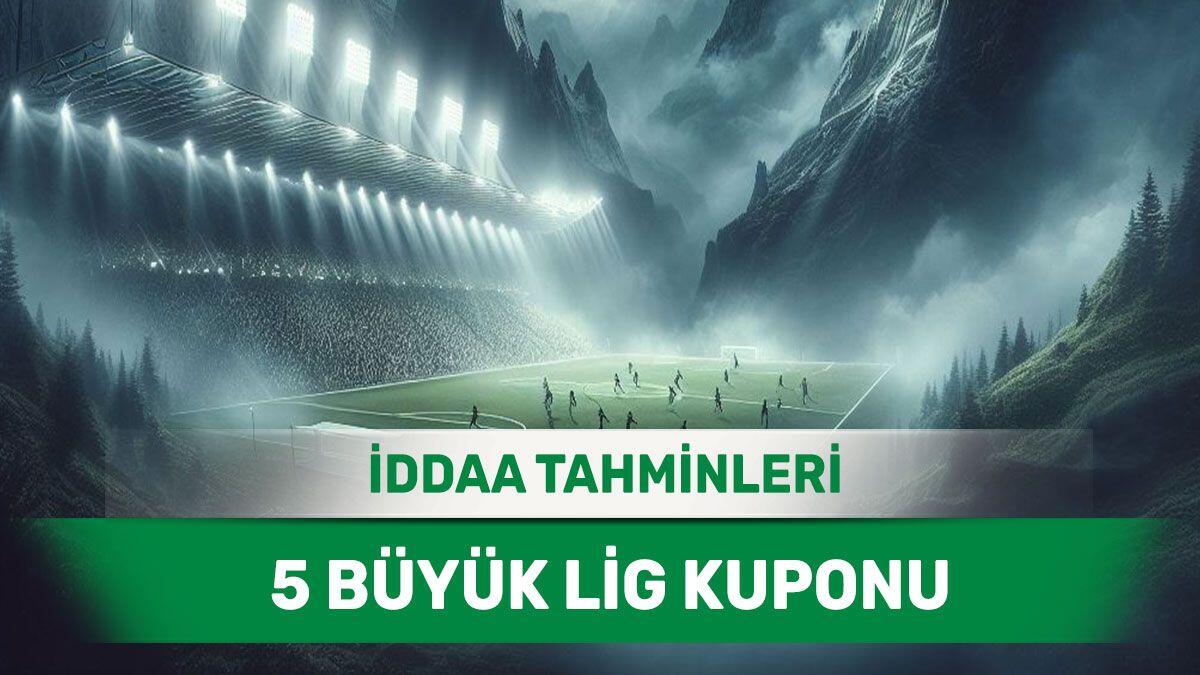 15 Mayıs 2024 Çarşamba 5 Büyük Lig banko iddaa tahminleri