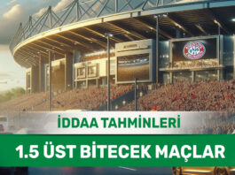 20 Aralık 2024 Cuma 1.5 Üst banko iddaa tahminleri