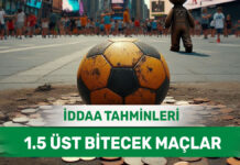 24 Aralık 2024 Salı 1.5 Üst banko iddaa tahminleri