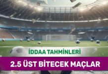 5 Şubat 2025 Çarşamba 2.5 Üst banko iddaa tahminleri