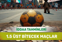 10 Mart 2025 Pazartesi 1.5 Üst banko iddaa tahminleri